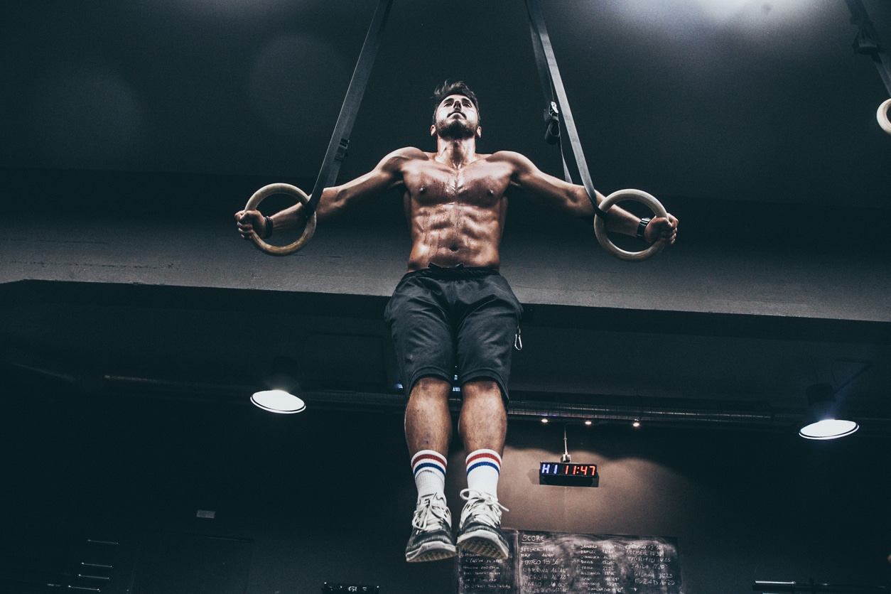 Boy with athletic physique during RING TRAINING content-image
